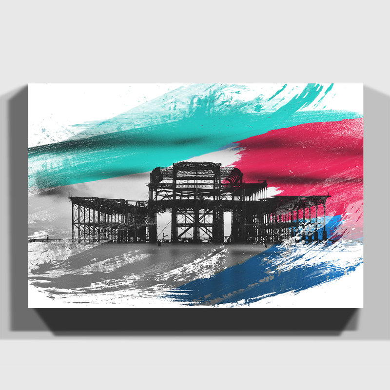 West Pier Brighton - Wrapped Canvas, 35cm H x 50cm W