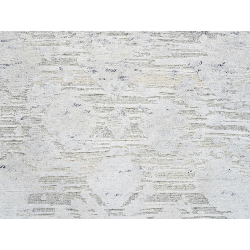 Tapis oriental gris clair en laine naturelle nouée à la main 2 pi 7 po x 8 po 2 po 841C2E772A4F43AC8909D04E3E3F4B71