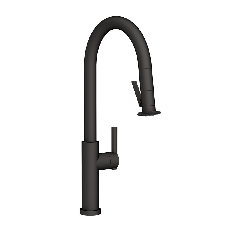 Pull-Down Kitchen Faucet - Trigger Spray, Flat Black