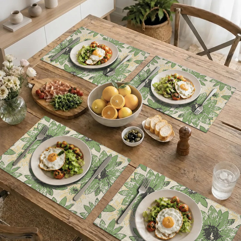 4-Piece Polyester Rectangle Placemats
