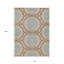 Tapis extérieur lavable à motif de médaillon brun kaki et taupe 10 pi x 14 pi