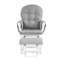 Fauteuil coulissant Mason en bois blanc et en tissu d'huître