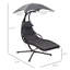 Chaise longue flottante grise pour véranda