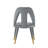 Neda Modern Velvet Upholstered Elm Wood Dining Side Chair in Gray-91028775