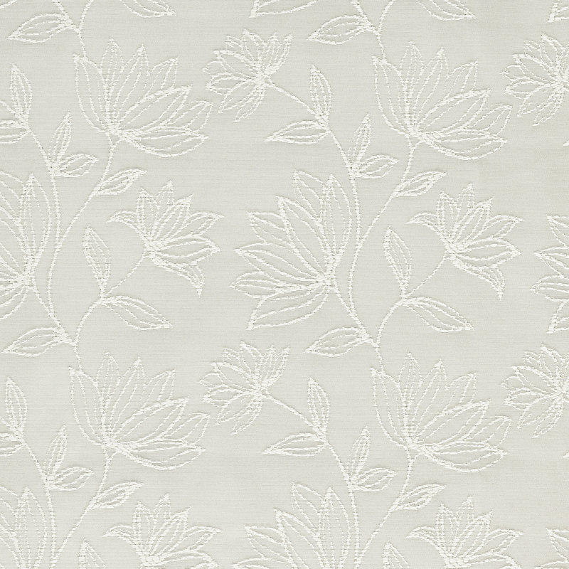 Bronte Floral Jacquard 100% Blackout Rod Pocket Curtain Valance, Ivory