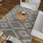 Tapis d'intérieur gris en polyester tissé à la machine Eliot-280673616