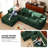 Sectional Upholstered L-Shaped Compression Sofa With Chaise Lounge, Green, Left Hand Facing-845574579-845574577