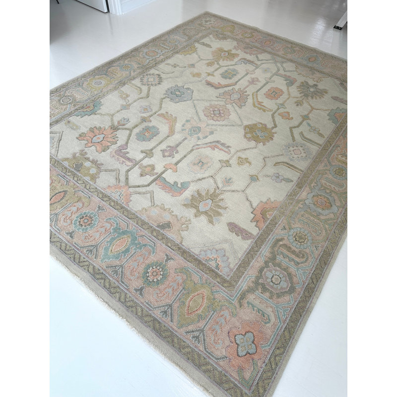 Belle Hand Knotted Wool Oriental Area Rug, Rectangle 12' x 15'