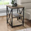 Table d'appoint, côté, bout, table de chevet, lampe, stratifié, métal-106667867-106667865