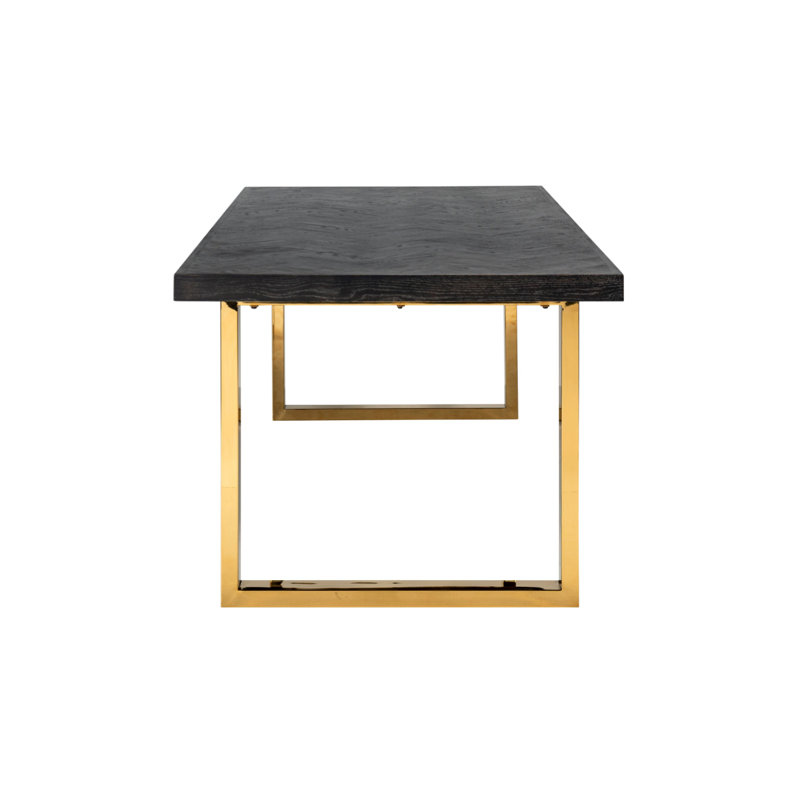 Blackbone Dining Table, Gold, 30" H x 71" L, Standard Table (30” Height)