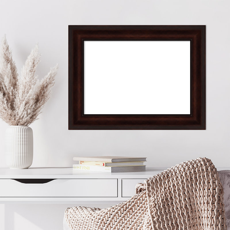 Tablette d'organisation à grain de café brun avec tableau magnétique effaçable à sec, H 19 po x l 25 po