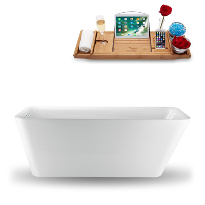 1700mm x 779.8mm Freestanding Soaking Acrylic Bathtub