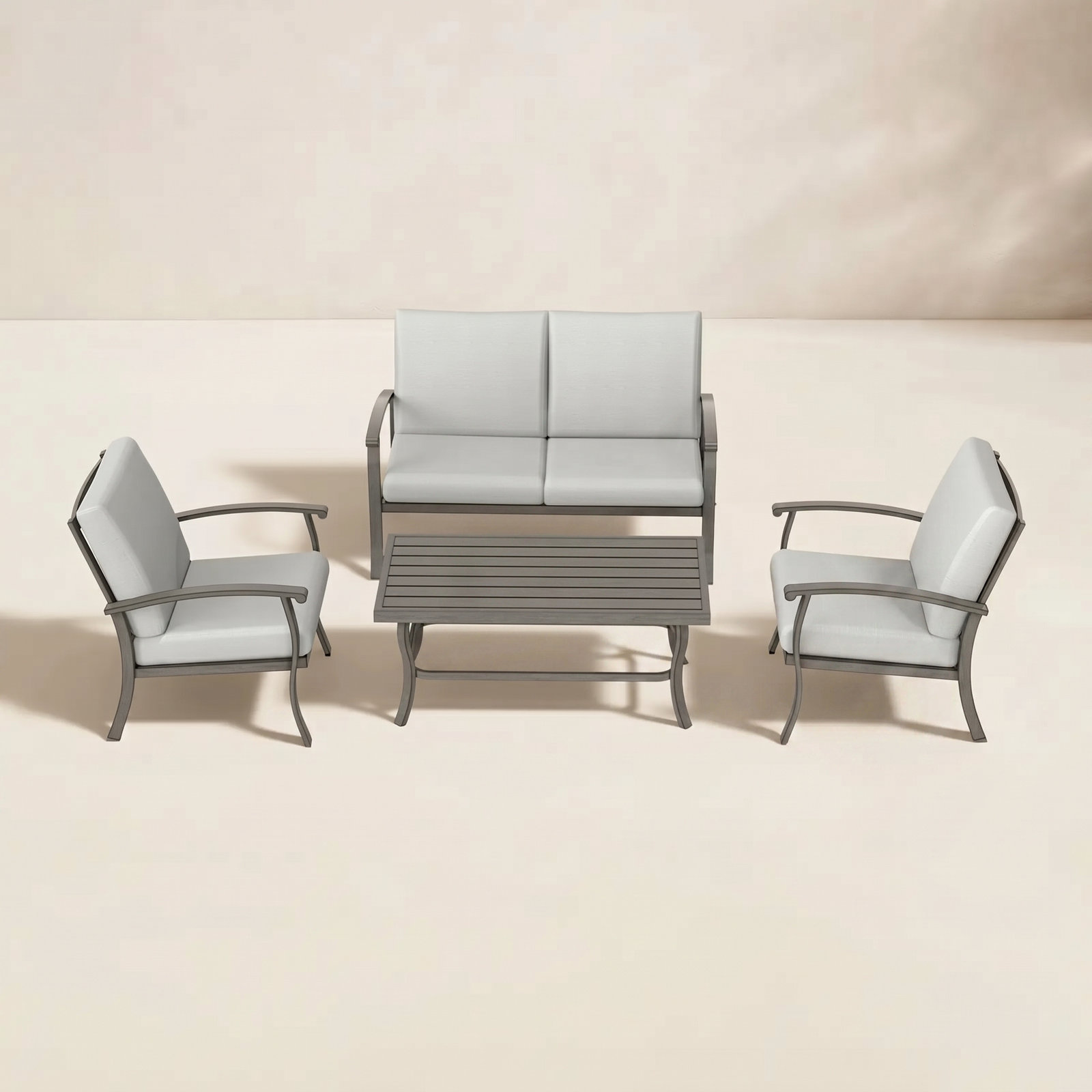 Leigh 4 - Person Patio Conversation Set with Cushions