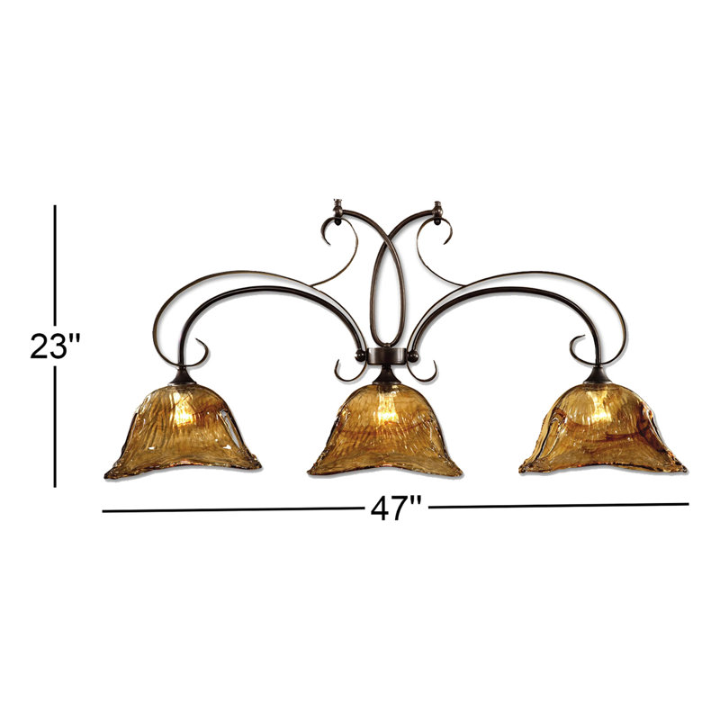 Luminaire suspendu linéaire à intensité variable 3 lumières Constantine