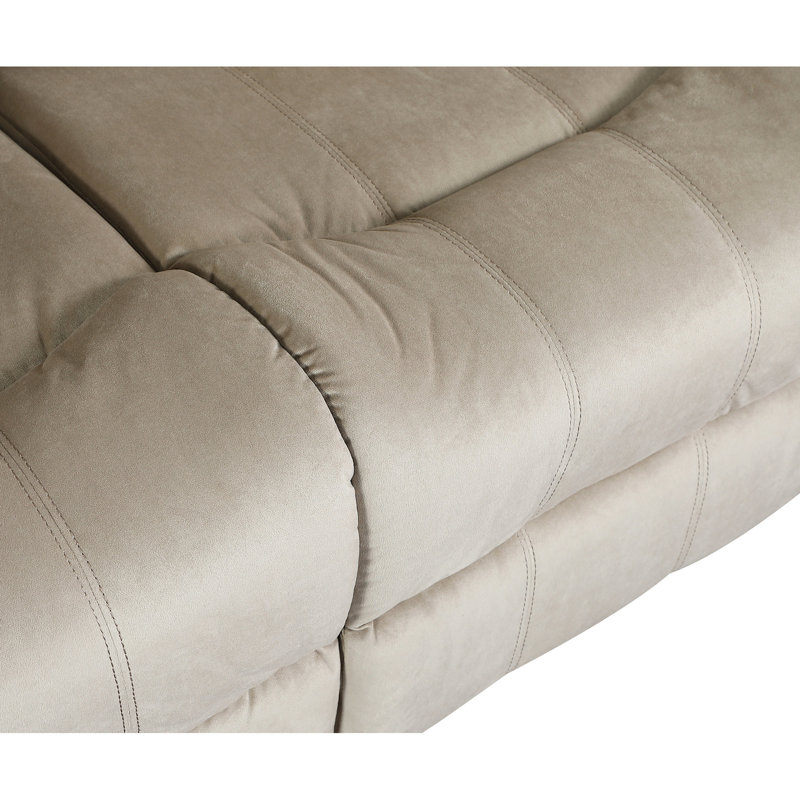 Fauteuil en mousse avec support beige - 76,17 lb en microfibre lourde