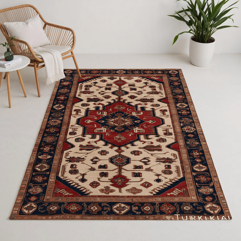 Turkish Brown Indoor and Outdoor Area Rug, Rectangle 9' x 12'