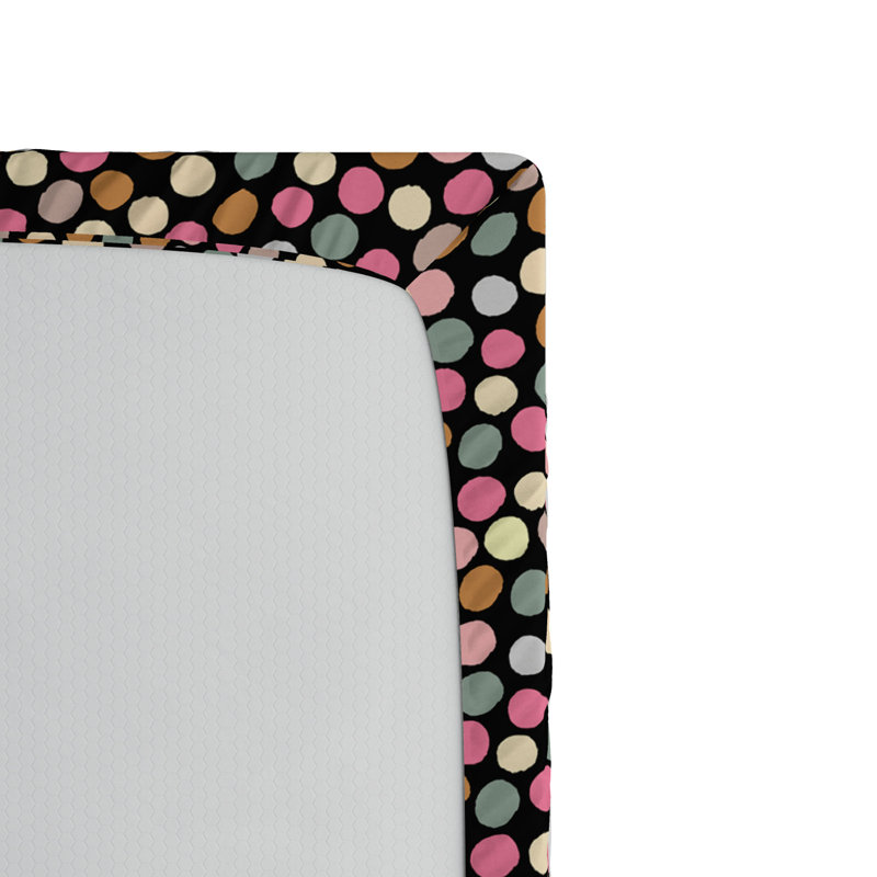 Microfiber Polka Dots Fitted Sheet, Queen Fitted Sheet