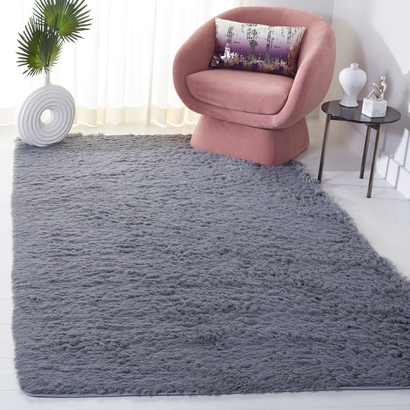 Soho Shag Performance Machine Washable Solid Color Rug, Rectangle 6' x 9'