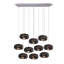 Luminaire suspendu en grappe 10 lumières Bixby-165012705