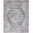 Medallion Machine Washable Polyester Area Rug in Light Blue/Orange/Gray-369937937