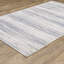 Tapis texturé ivoire / bleu à rayures patinées Michalski-1187342876