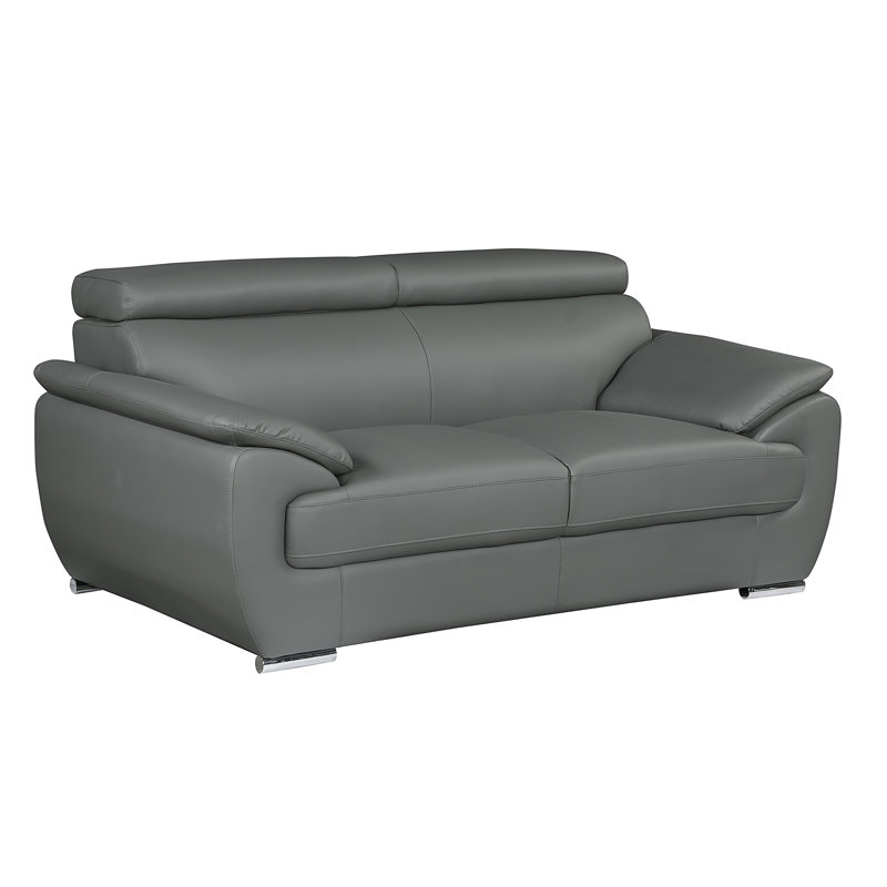 Causeuse en cuir véritable