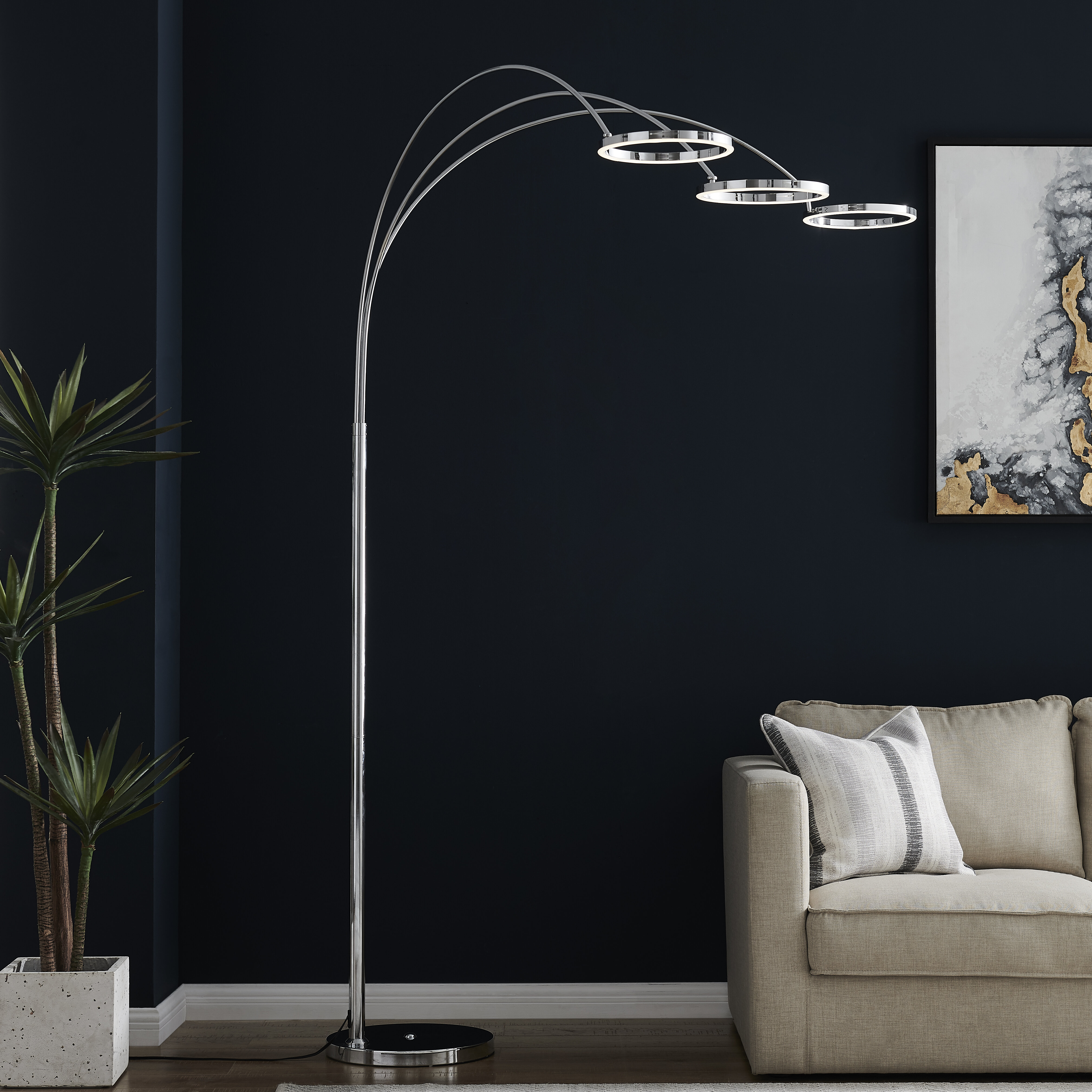 5 light online arc floor lamp