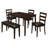 Burget 5-piece Rectangular Dining Table Set Cappuccino