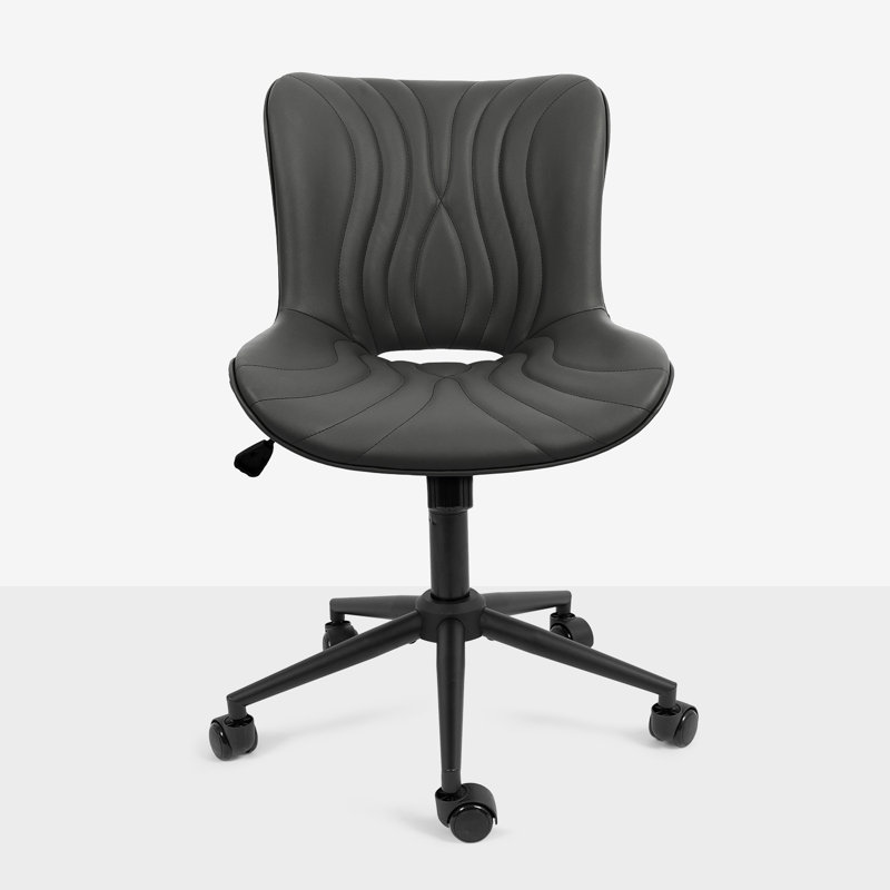 Chaise de bureau pivotante Mid-Century, Noir
