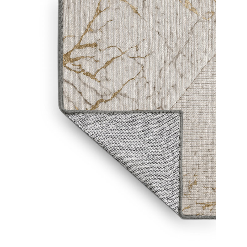 Machine Washable Gray Area Rug, Rectangle 6' x 9'