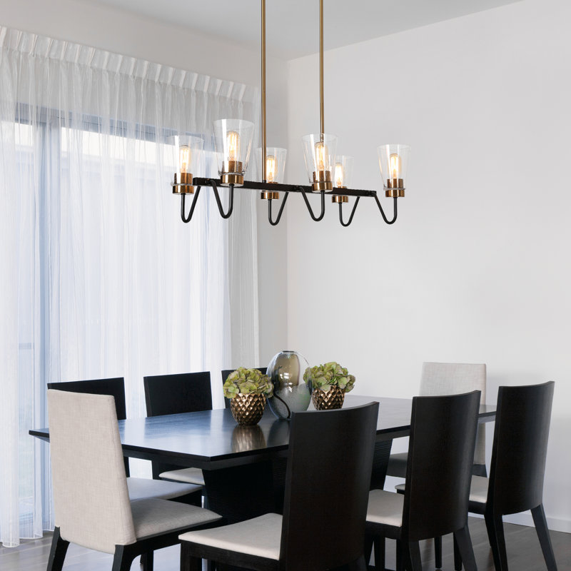 Luminaire suspendu pour îlot de cuisine 6 lumières Mackline