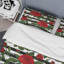 Motif à rayures rouges - Ensemble de housse de couette abstrait - Microfibre de polyester-1568015381