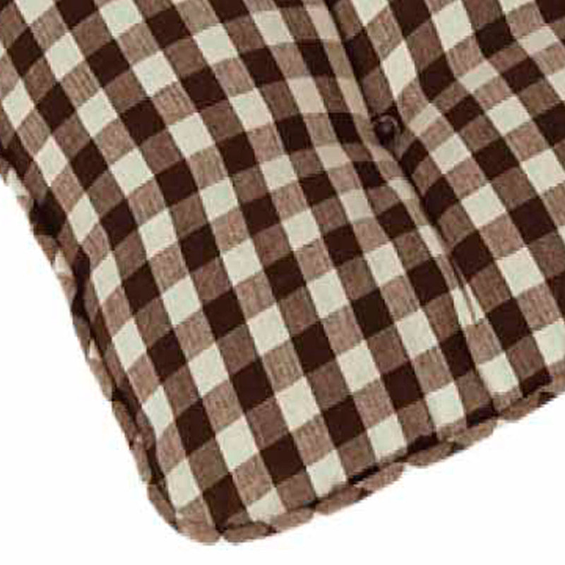 Outdoor 0.5'' Dining Chair Chair Pad, Black/Nutmeg