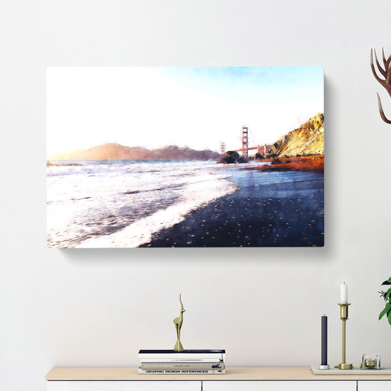 The Golden Gate Bridge in San Francisco - Wrapped Canvas, 40cm H x 60cm W x 3cm D
