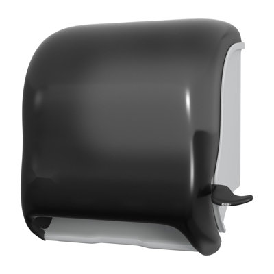 Tissue Roll Dispenser With Pull Rod, Smoke Gray Color, Large Capacity