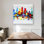 Abstract and Colorful City - Blue Cities Metal Print Decor