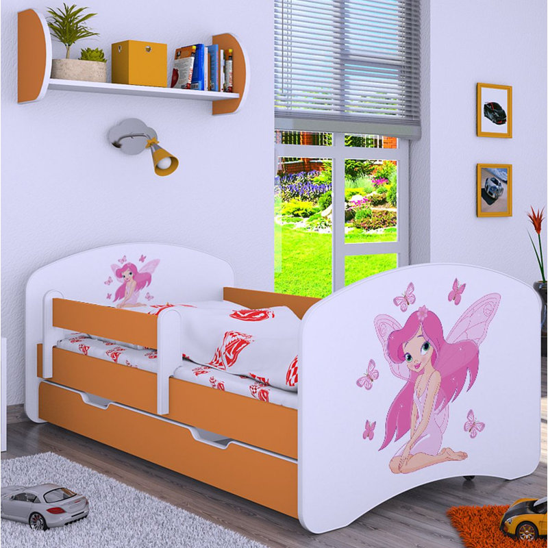 Rouillard European Single (70 X 140Cm) Manufactured Wood by Mack + Milo, Orange