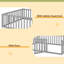 Structure de lit pour grand lit en bois avec clôture et porte-1325399356