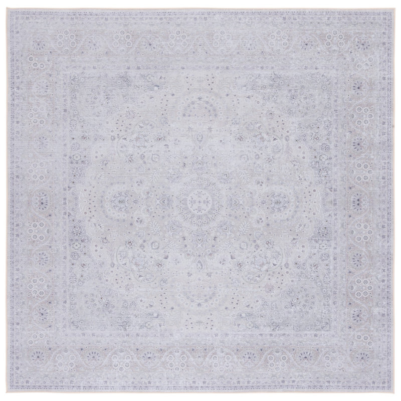 Ferree Oriental Beige/Beige Area Rug, Square 6'