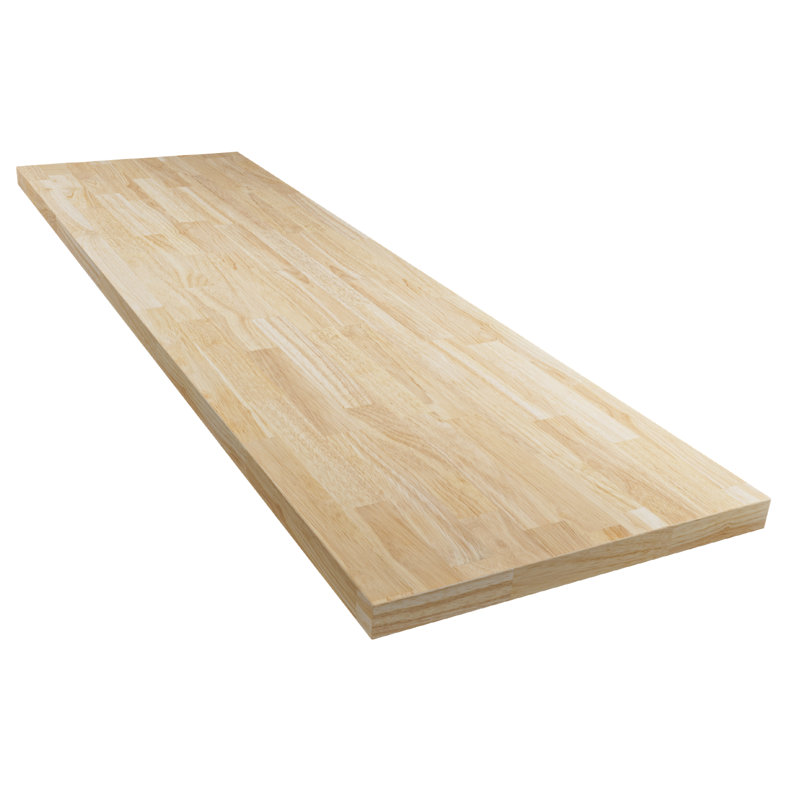 Bartlum Sturdy Solid Hevea Wood Block Countertop for Workbenches, 60" H x 25" W x 1.5" D