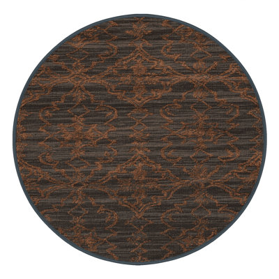 Tapis brun treillis lavable à la machine