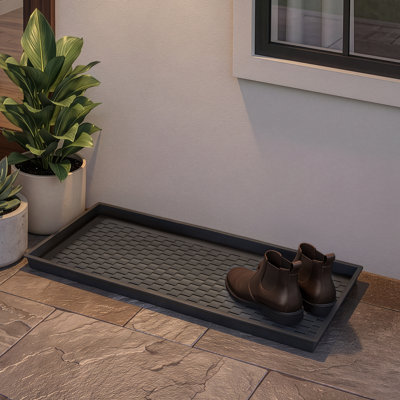 Parquet 34in x 14in Non-Slip Outdoor Rubber Boot Tray 