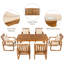 Ensemble repas pour 6 personnes en bois d'acacia avec table rectangulaire et coussins inclus-1856989290