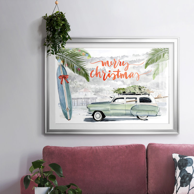 «So Cali Christmas Collection A», reproduction encadrée sur papier, Argent, H 15 po x l 21 po x P 1,5 po