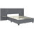 Queen Size Upholstered Platform Bed With Big Headboard-1357644513