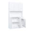 Armoire de cuisine 71,9 "de hauteur, blanc, 6 portes, 1 tablette ouverte, tiroir - pour la chambre à coucher et la cuisine, construction robuste-1222427051-1222427054