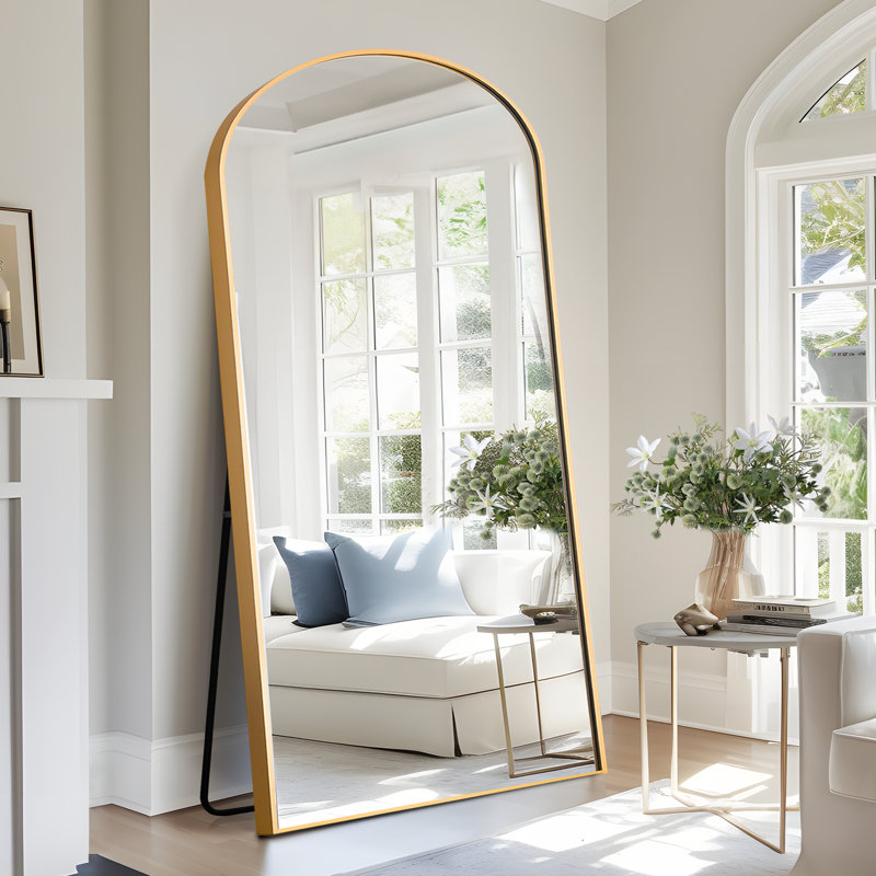 Miroir pleine grandeur Alirra, Doré, 71 po x 38 po