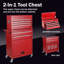8 Garage Tool Storage Cabinet With Detachable Top, Lockable Wheels, Side Hooks, Red