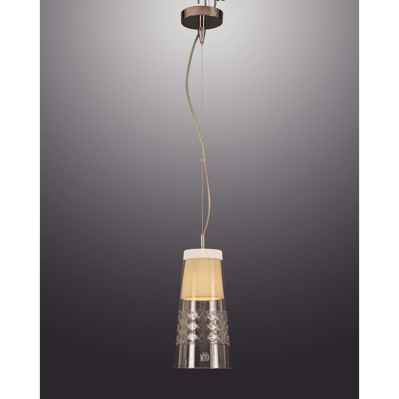 Cone 1 - Light Polished Chrome Plated Unique/Statement Pendant