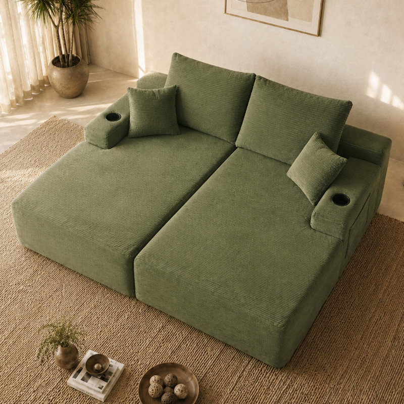 Canapé modulaire Cloud avec assise profonde et conception en L confortable